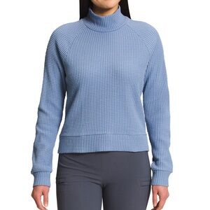 THE NORTH FACE Women’s Long Sleeve Mock Neck Chabot in Blue Eclipse
